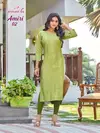 Amiri By Aanchi Roman Silk Straight Cut Fancy Pintex Kurti Orders In India

